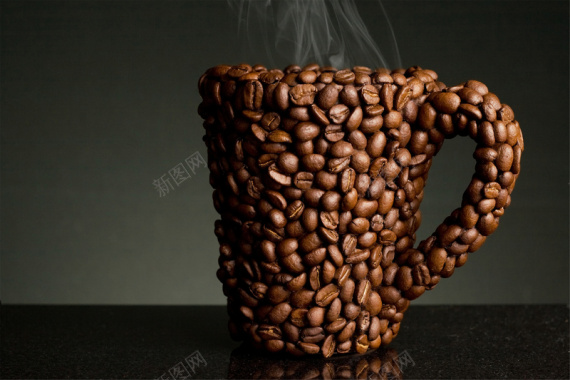 创意咖啡豆图背景