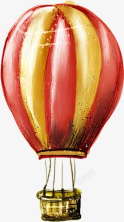 夏日插画海报热气球素材
