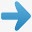 弯曲蓝色箭头蓝色的右箭头符号icon图标图标