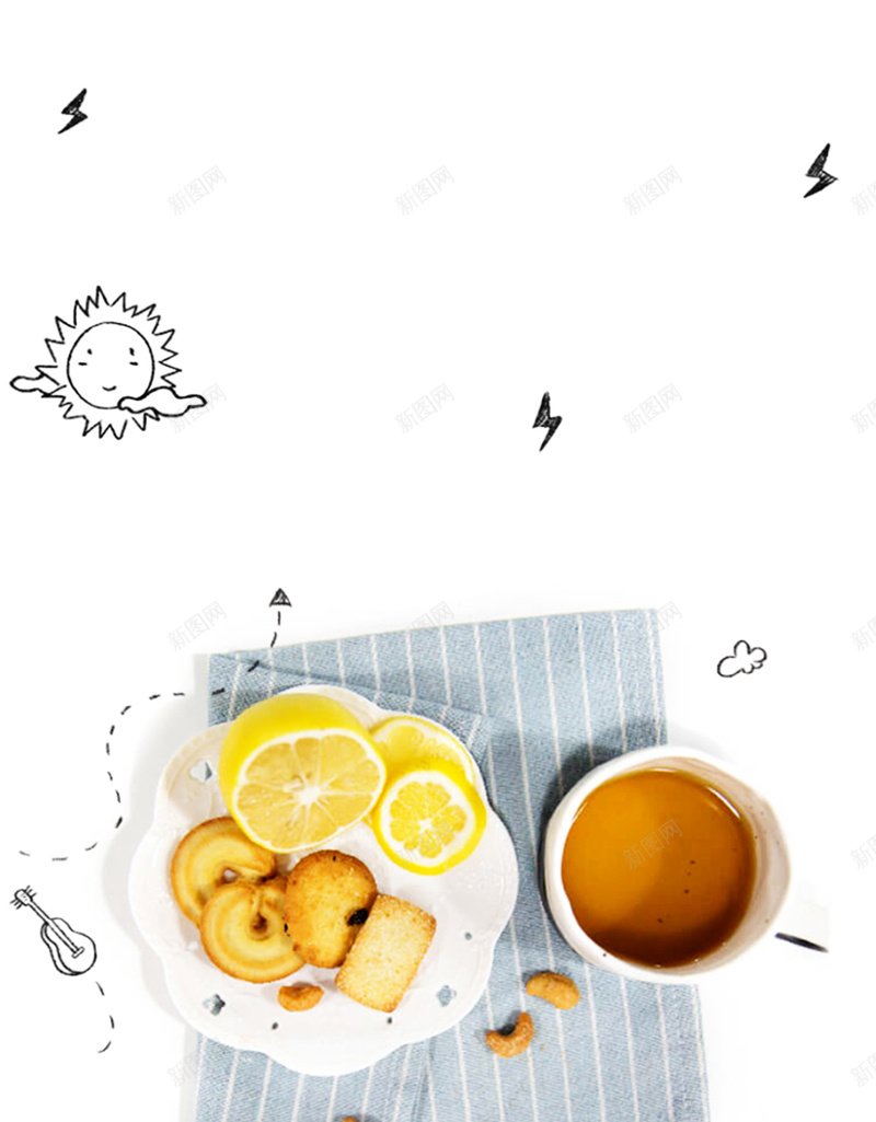 创意文艺简洁下午茶jpg设计背景_88icon https://88icon.com 下午茶 创意 咖啡 手绘 文艺 格子布料 温暖 白底 简洁 简约 食物
