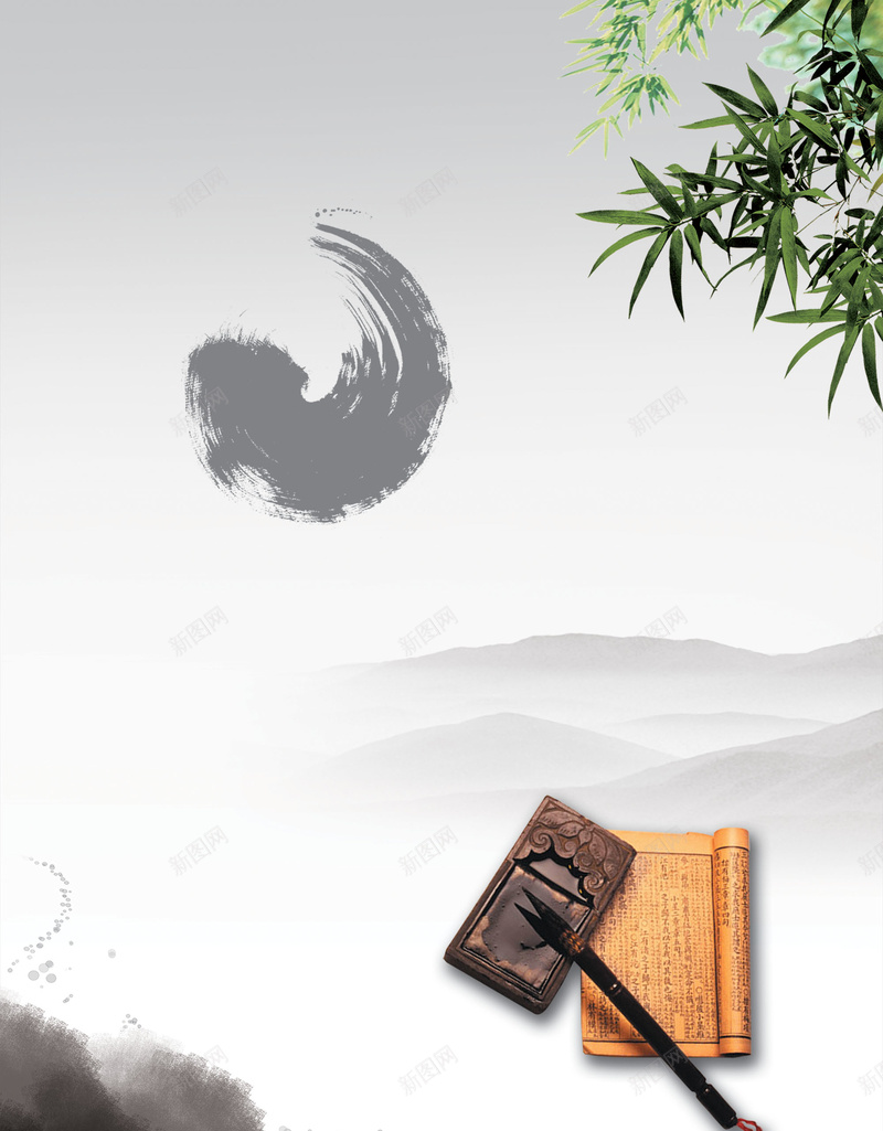 水墨中国风背景psd设计背景_88icon https://88icon.com 历史 复古 大气 山水 文化 树叶 水墨 简约 背景海报 风景