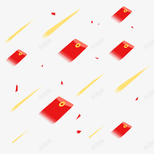 红包红包雨金币新年红包png免抠素材_88icon https://88icon.com 新年 新年物料 红包 红包雨 财富雨 金币