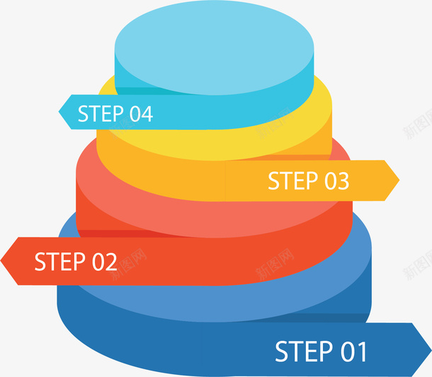 彩色立体几何步骤图矢量图ai免抠素材_88icon https://88icon.com ppt图表 彩色图表 步骤图 矢量png 阶梯 阶梯图表 矢量图