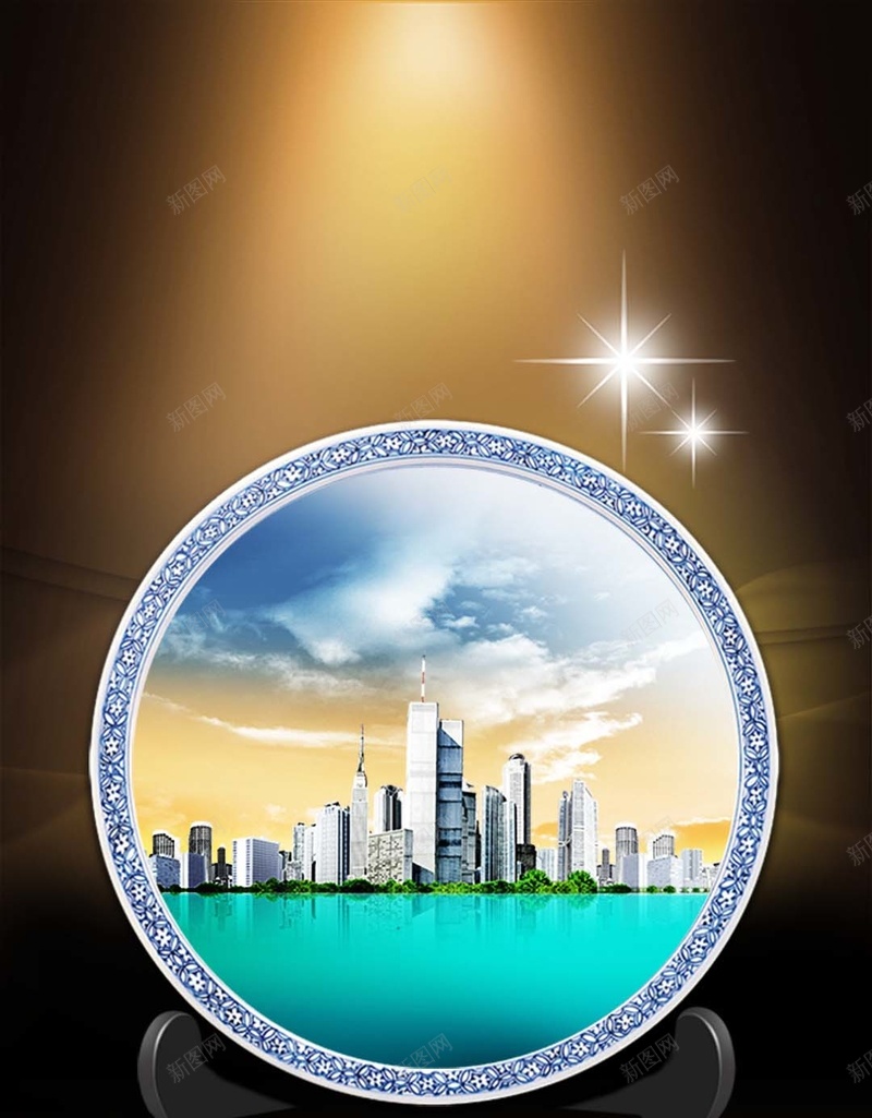 金色渐变商业都市地产H5背景psd设计背景_88icon https://88icon.com H5背景 商业 地产背景素材 大气 渐变 都市 金色