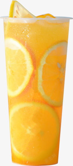 鲜果饮品满杯活力橙子高清图片