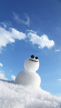 蓝天天空雪景手机端H5背景背景