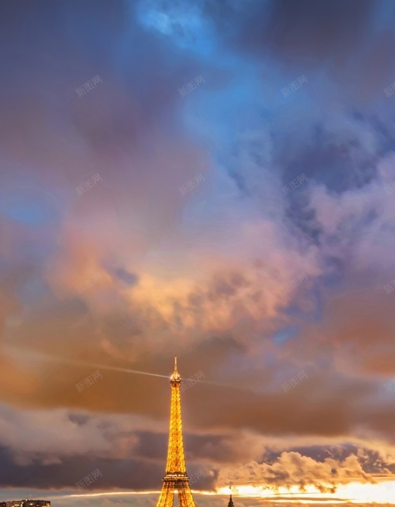 紫色风景H5背景jpg设计背景_88icon https://88icon.com 埃菲尔铁塔 景物 旅游 棕色 摄影 H5 h5 风景