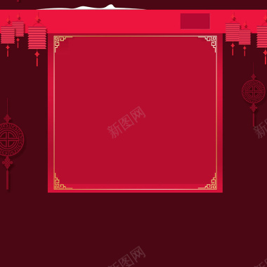 红色中国风剪纸背景背景