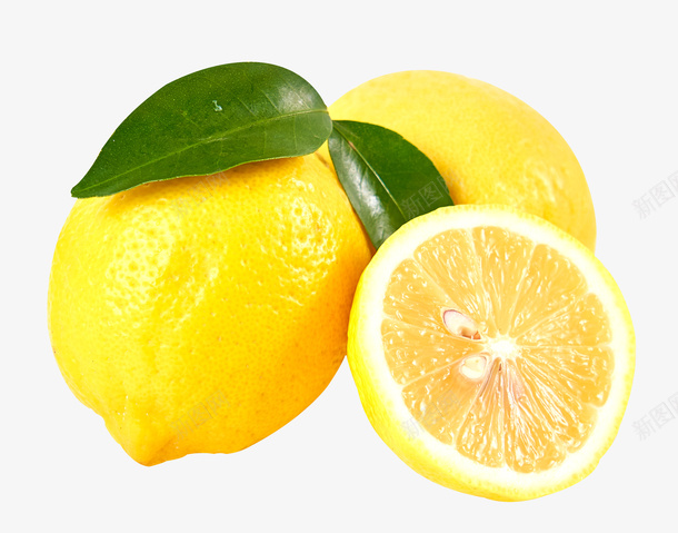 两个柠檬一个切片png免抠素材_88icon https://88icon.com 果蔬 水果 生鲜 蔬菜