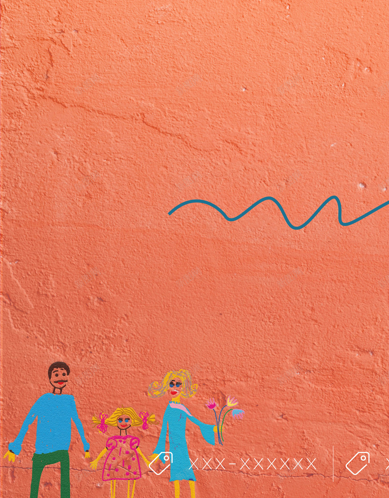 儿童节手绘橙色背景素材psd设计背景_88icon https://88icon.com 一家三口 儿童节 手绘 清新 童趣 绘画 简约 海报 背景