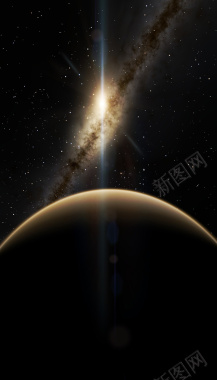 宇宙太空黑色神秘星球海报背景背景