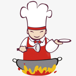煮食物卡通厨师动漫高清图片