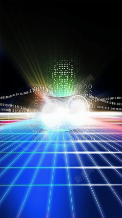 互联网科技发展区块链科技蓝色深色背景配图高清图片