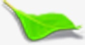 绿色手绘漂浮卡通树叶装饰素材