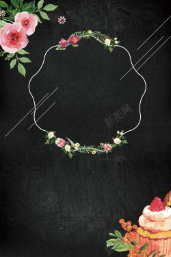 玫瑰系列鲜花宣传海报背景高清图片