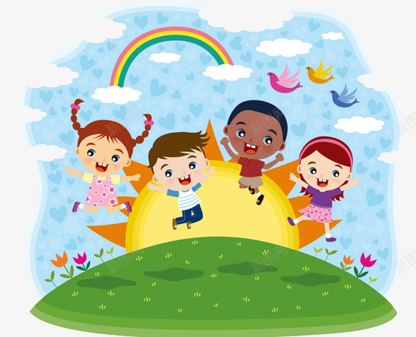 可爱快乐的孩子们png免抠素材_88icon https://88icon.com 儿童节 六一 卡通 孩子