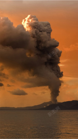 火山灰火山灰H5素材背景高清图片