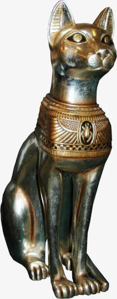 古埃及猫雕像素材