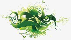 绿色创意花边纹理素材