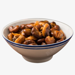 白瓷碗抠图蚕豆兰花豆素材