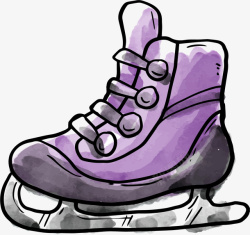 手绘溜冰鞋矢量图素材
