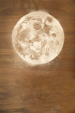 木板浪漫月亮中秋节背景