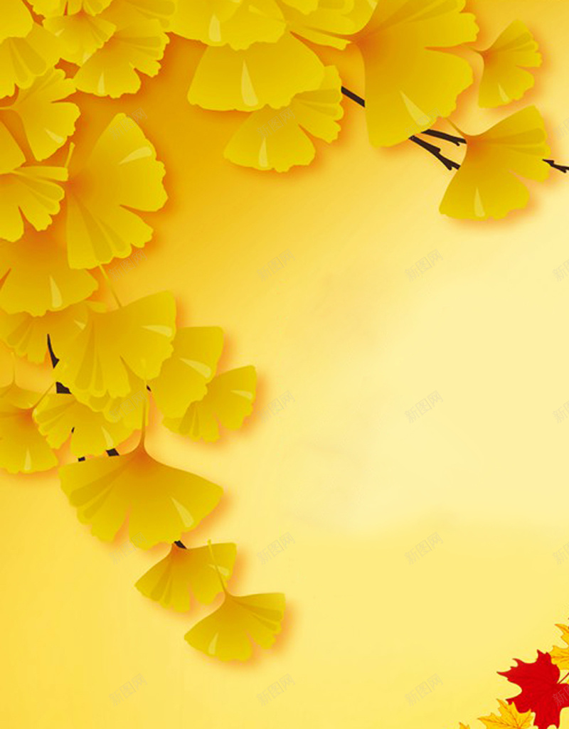 金色银杏树秋天海报背景psd设计背景_88icon https://88icon.com 开心 时节 海报 秋天 素材 背景 节气 质感 金色 银杏树