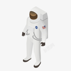 航空服装扁平白色宇航员矢量图高清图片