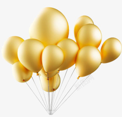 六一儿童节金色的气球素材