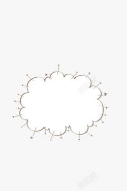 云朵图形对话框简约对话框会话框卡通对话框云朵高清图片