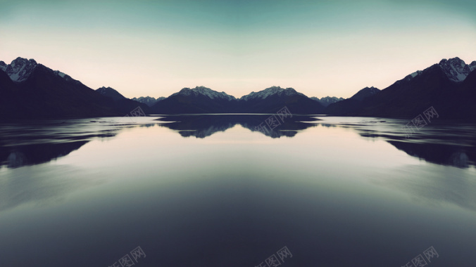 高山河流天空背景素材背景