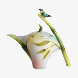 新中式实木花瓶新中式创意动植物花瓶高清图片