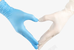 丁腈手套一次性橡胶丁腈手套呵护心型高清图片