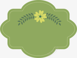 创意花朵标签素材