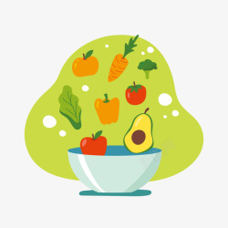 蔬菜水果插画图标素材