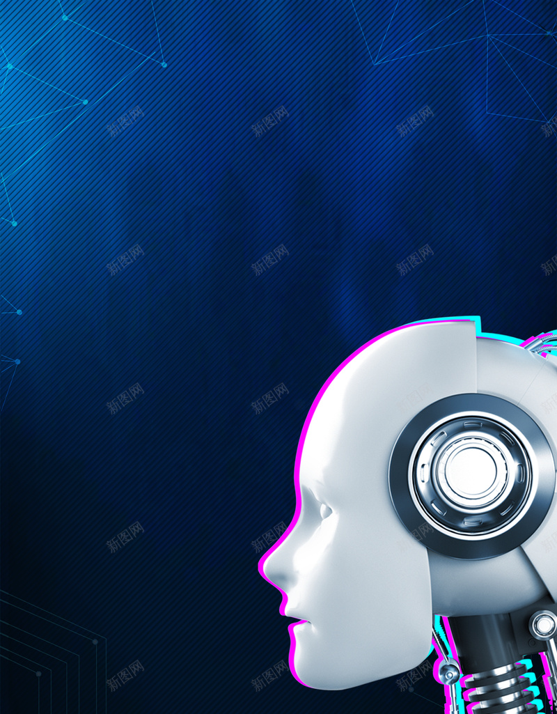 蓝色人工智能科技主题海报psd设计背景_88icon https://88icon.com AI智能机器 人工智能 引领未来 智能时代 未来已来 机器人 科技 蓝色