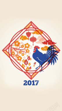 2017年鸡年矢量图H5背景背景