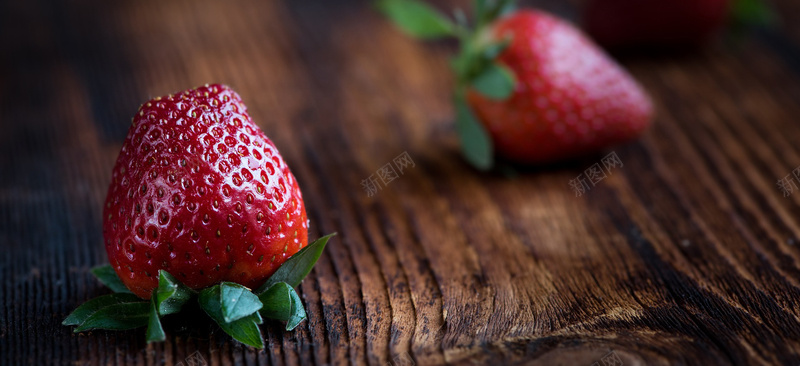 摄影新鲜草莓背景