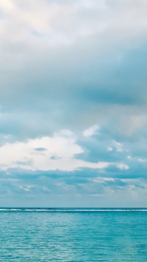 风景蓝色天空大海大气H5背景素材背景
