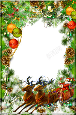 圣诞节卡通相框背景素材背景