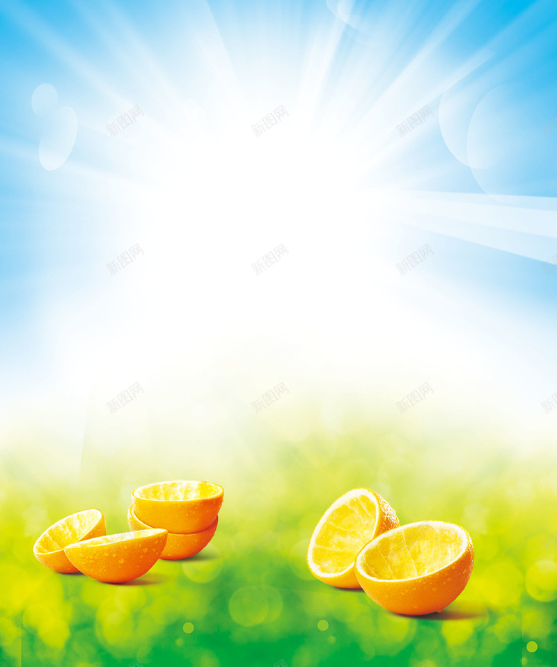 天然橙子海报背景psd设计背景_88icon https://88icon.com 天然 小清新 文艺 果汁 橙子 简约 绿色 背景