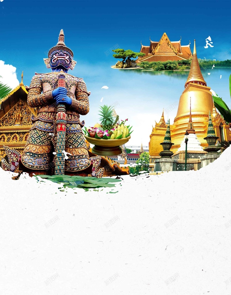 泰国旅游宣传海报背景模板psd设计背景_88icon https://88icon.com 背景模板 宣传 旅游 泰国 海报 旅行社 活动