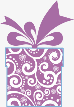 紫色礼物盒漂浮矢量图素材