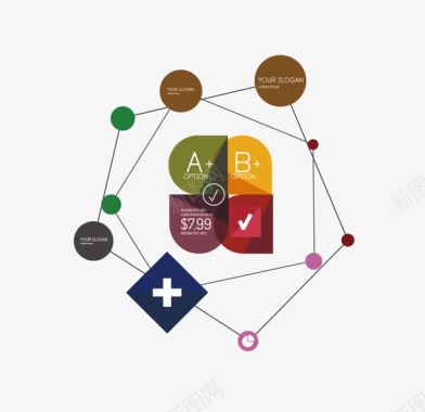 PPT研究报告边框图标图标