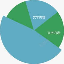 绿色图表PPT素材