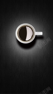 黑色质感咖啡广告背景背景