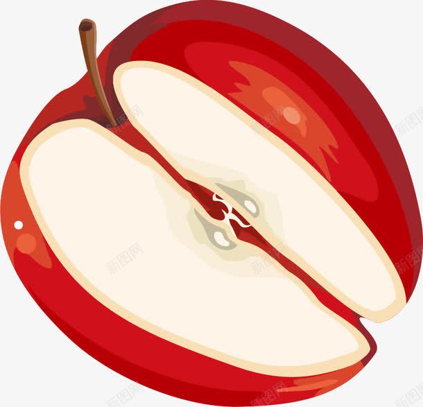 手绘红色苹果png免抠素材_88icon https://88icon.com 免抠PNG 手绘 水彩 水果 简约 红色 苹果