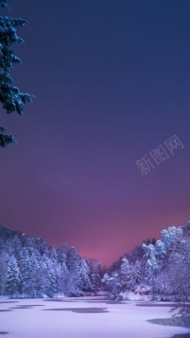 风景蓝天红云雪H5背景素材背景