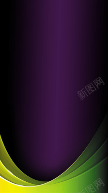 青黄色展架紫色背景H5背景背景