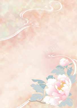 中国风花朵背景图背景